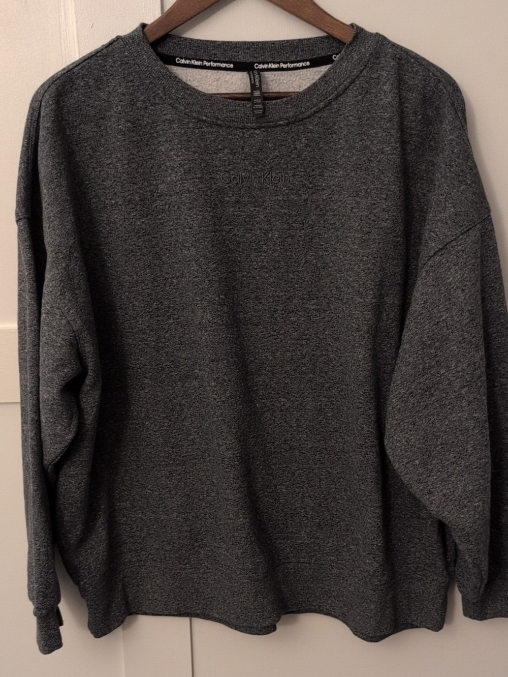 Calvin Klein Dark Charcoal Gray Crewneck Sweater